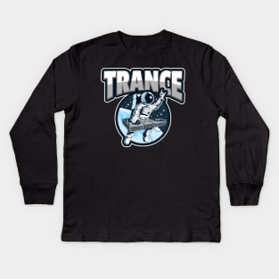 TRANCE  - trance stronaut Kids Long Sleeve T-Shirt